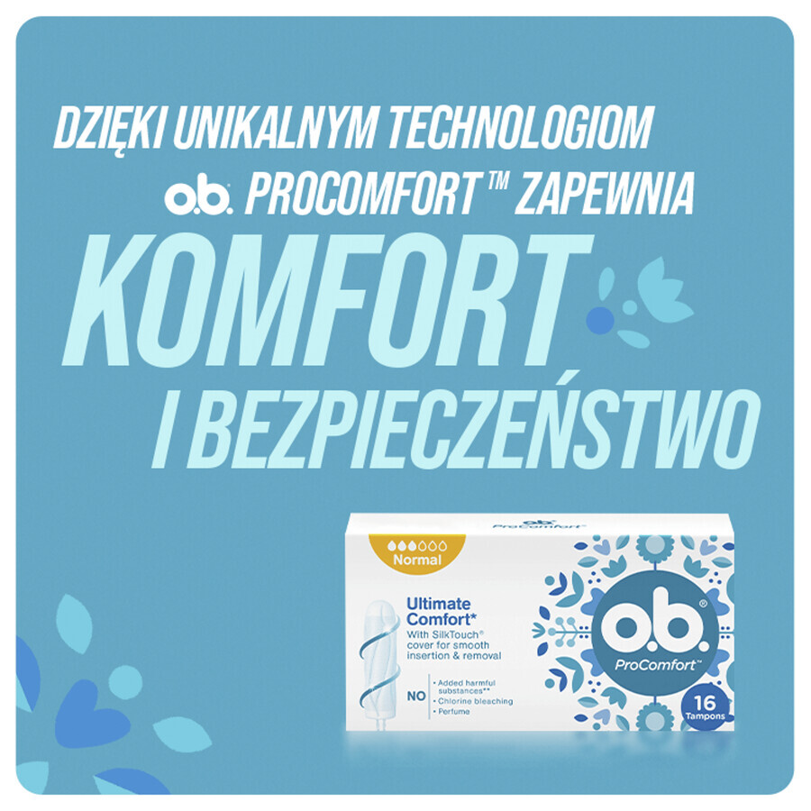 O.B. ProComfort, Hygienetampons, Mini, 16 Stück