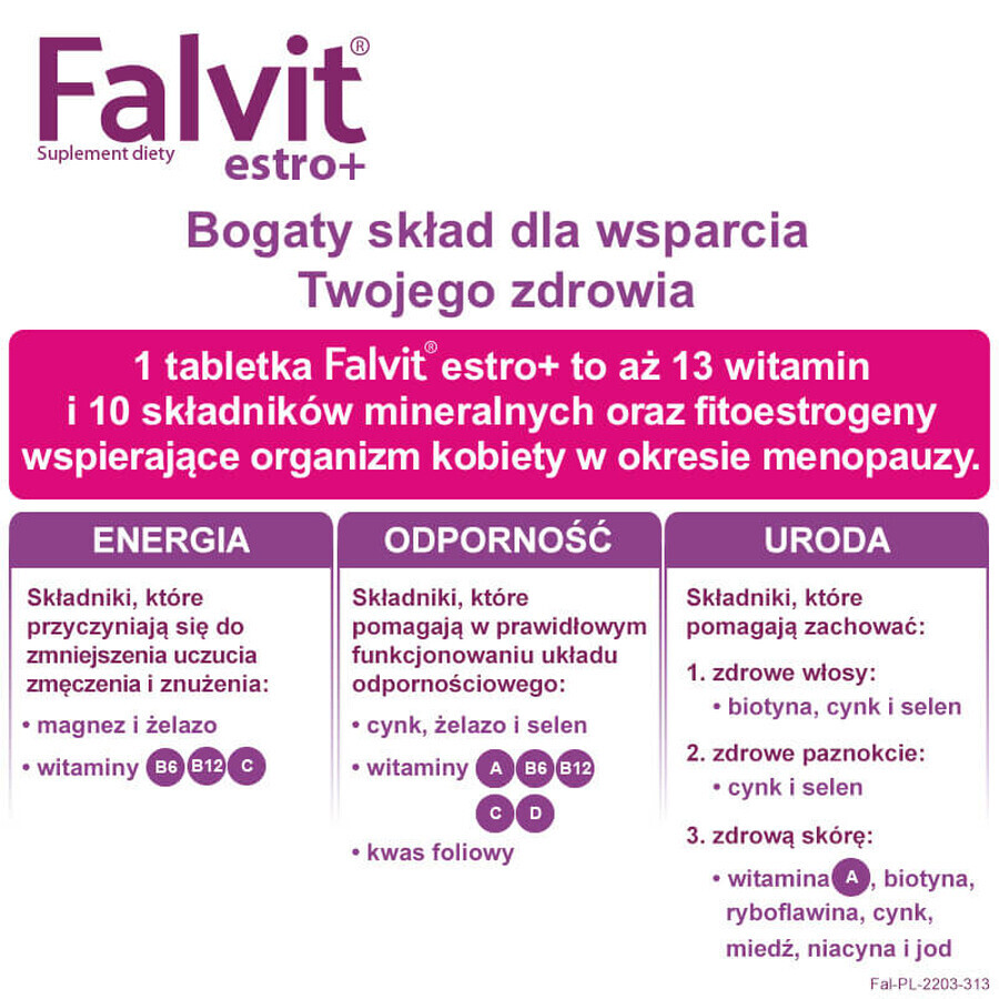 Falvit Estro+, 60 comprimés