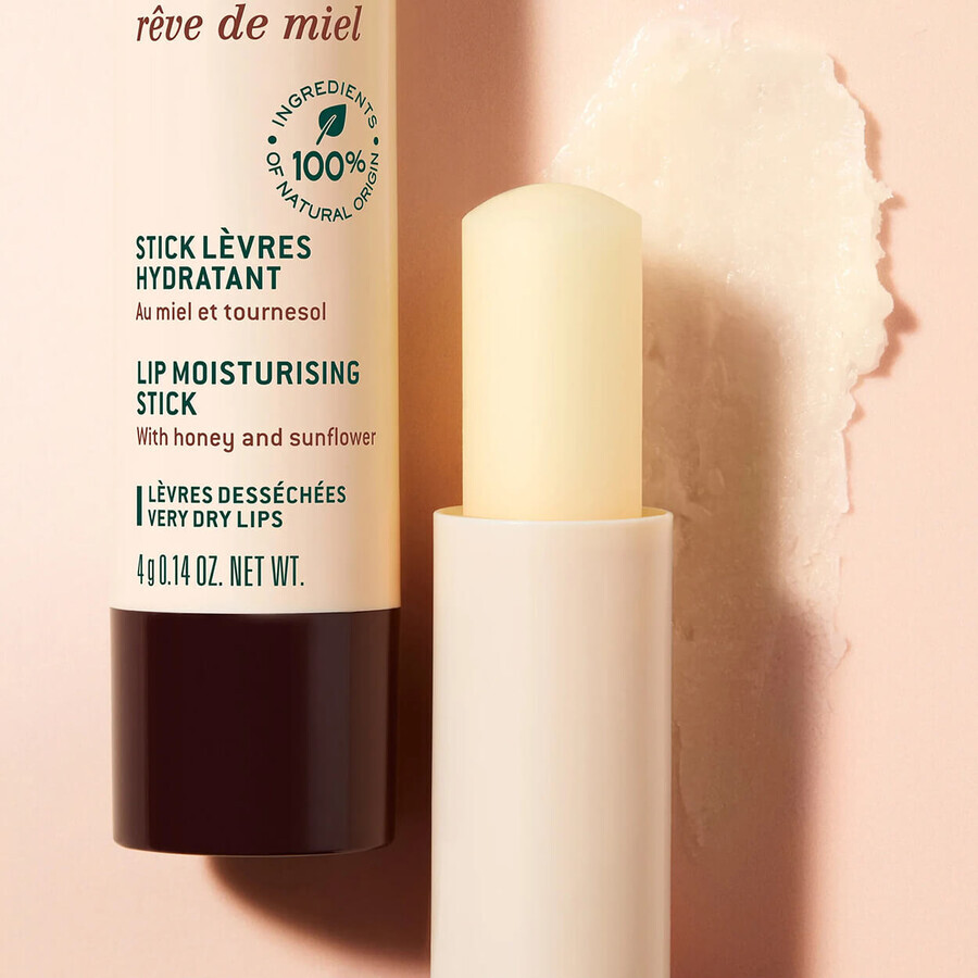 Nuxe Reve de Miel, labial hidratante para labios secos y agrietados, 4 g