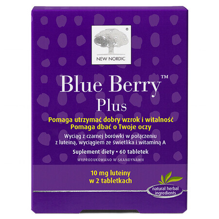 New Nordic Blue Berry Plus, 60 comprimés