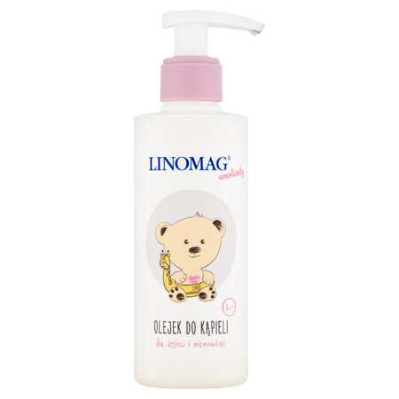 Linomag Emolients, huile de bain pour bébés et enfants à partir de 1 mois, 200 ml