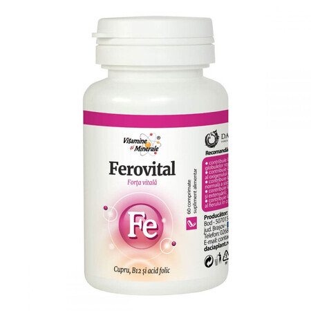 Ferovital Vitamines et Minéraux, 60 comprimés, Dacia Plant
