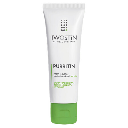 Iwostin Purritin, cremă de noapte care reduce imperfecțiunile, 40 ml