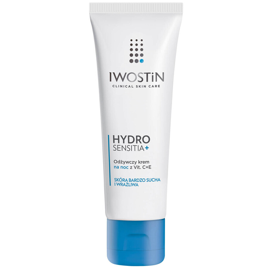 Iwostin Hydro Sensitia, nourishing night cream with vitamins C+E, 50 ml