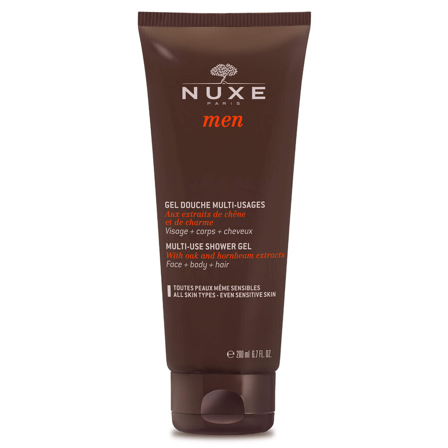 Nuxe Men, gel de duș multifuncțional, 200 ml