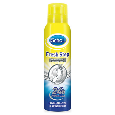 Scholl Fresh Step, antisudorifique neutralisant les odeurs pour les pieds, 150 ml