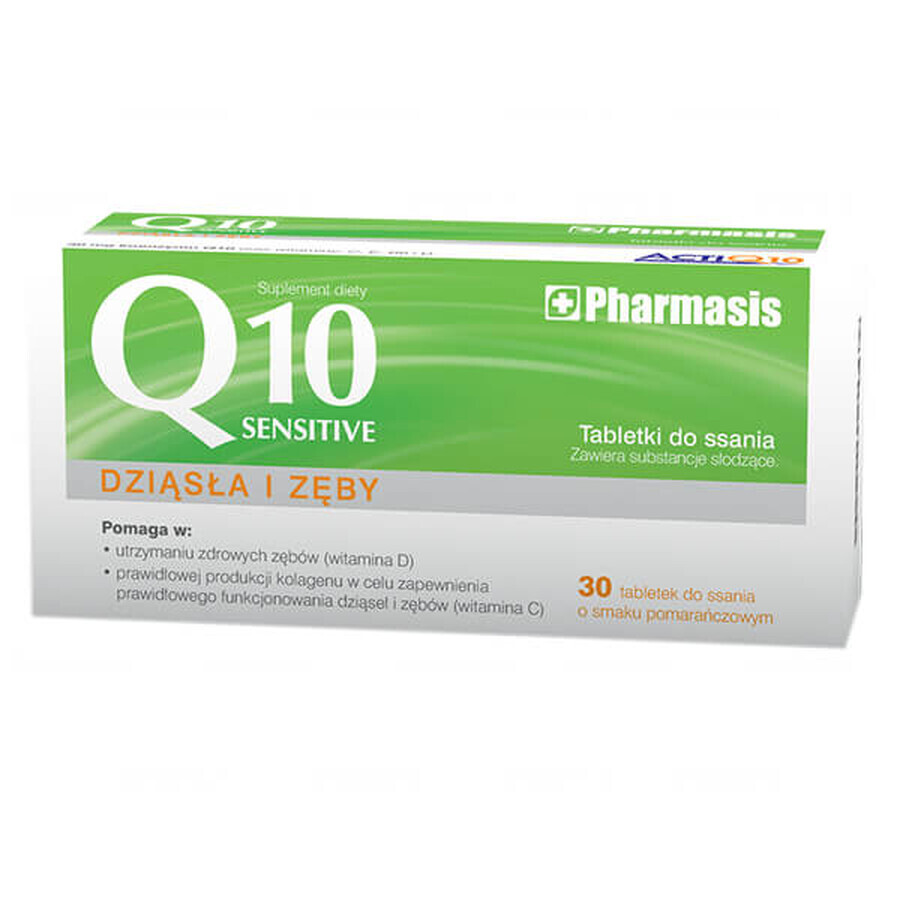 Pharmasis Q10 Sensitive, orange flavor, 30 tablets