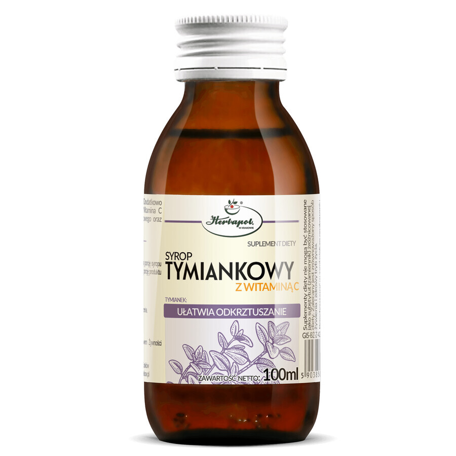 Herbapol Sirop de thym avec vitamine C, 100 ml