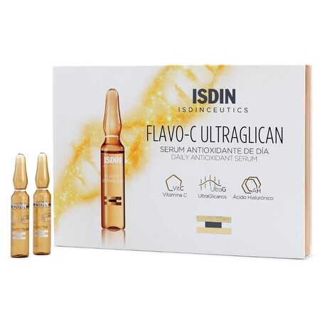 Isdin Flavo-C Ultraglycan Antioxidant Flacons, 10 flacons