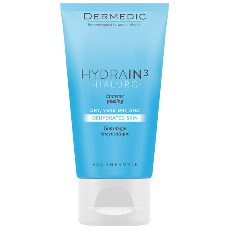 Dermedic Hydrain 3 Hialuro, peeling enzymatique, peaux déshydratées, sèches et très sèches, 50 ml