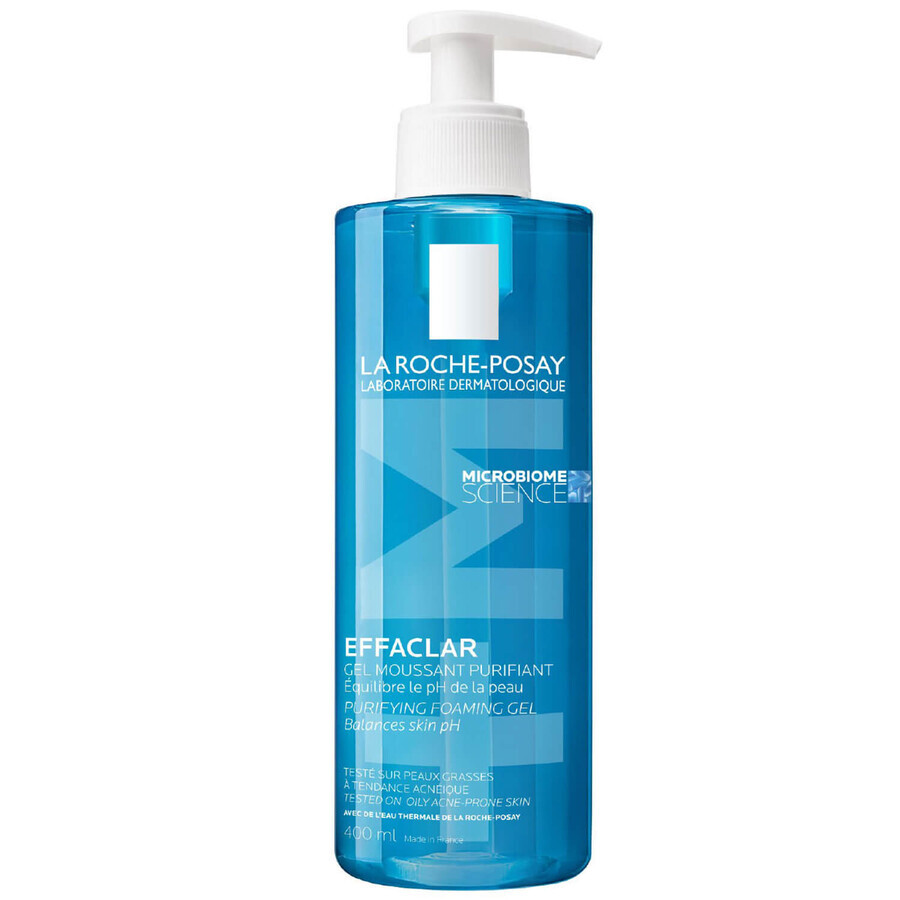 La Roche-Posay Effaclar, gel nettoyant pour peaux grasses et sensibles, 400 ml