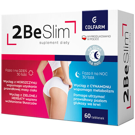 2Be Slim, 60 comprimés pelliculés