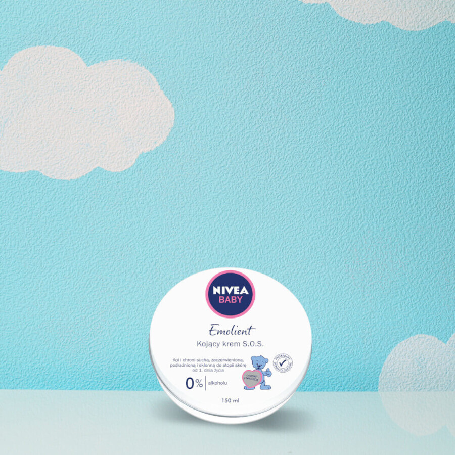 Nivea Baby Emolient, crema lenitiva SOS, dalla nascita, 150 ml