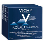 Vichy Aqualia Thermal, feuchtigkeitsspendende und regenerierende Nacht-Gel-Creme, Night Spa, 75 ml