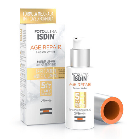 Isdin Fusion Water Age Repair Sun Protection Fluid for Face with SPF 50, 50 ml