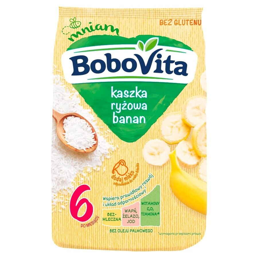 BoboVita Rice cereal, bananas, milk-free, gluten-free, after 6 months, 180 g