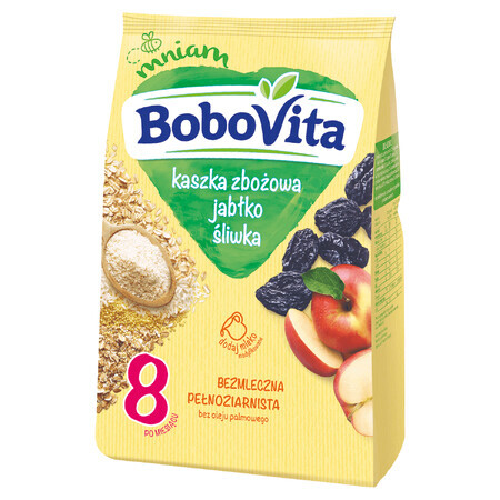 BoboVita Céréales complètes, pommes, prunes, sans produits laitiers, après 8 mois, 180 g