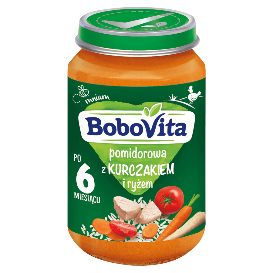 BoboVita Tomatensoep met kip en rijst, na 6 maanden, 190 g