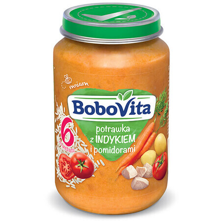 BoboVita Dinner, plat de dinde et tomates, après 6 mois, 190 g