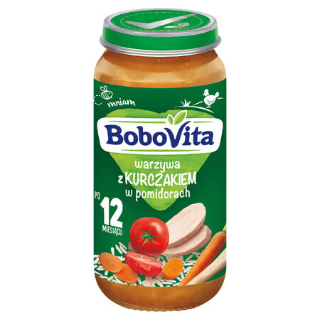 BoboVita Lunch, légumes avec poulet à la tomate, après 12 mois, 250 g