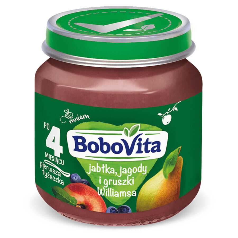 BoboVita Dessert, apple, blueberry and pear, after 4 months, 125 g