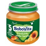 BoboVita Dessert, pêches, pommes et bananes, après 5 mois, 125 g