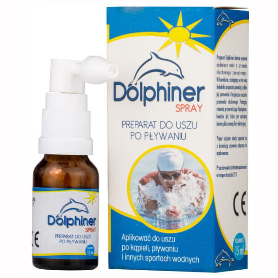 Dolphiner, préparation des oreilles après la baignade, spray, 15 ml