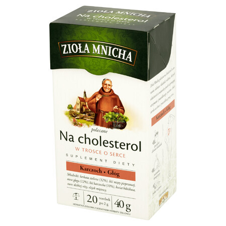 Herbapol Zioła Mnicha Na Cholesterol, fixed herbal tea, 2 gx 20 sachets