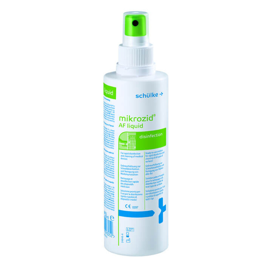 Mikrozid AF liquide, désinfectant et nettoyant de surfaces, 250 ml