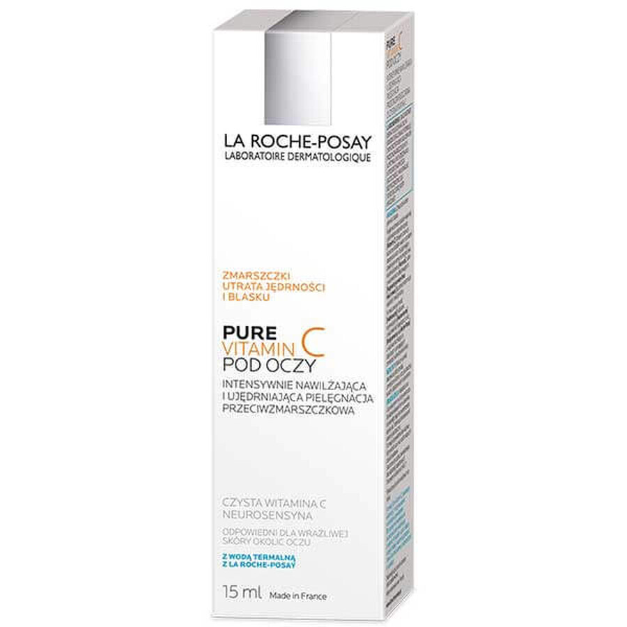 La Roche-Posay Pure Vitamine C Eyes, soin anti-rides hydratant et raffermissant intensif, 15 ml