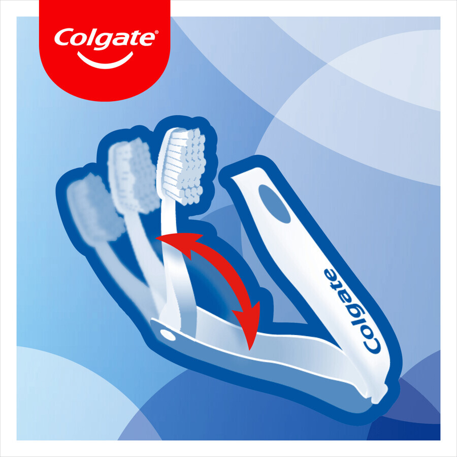 Colgate Portable/Travel, brosse à dents pliable de voyage, souple, 1 pièce