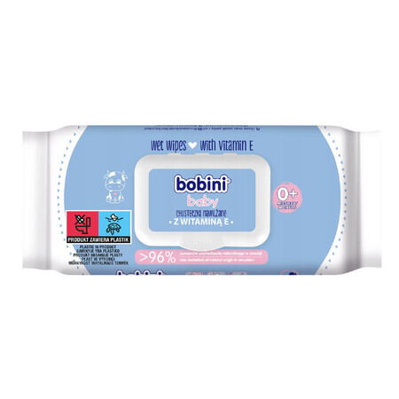 Bobini Baby, lingettes humides avec vitamine E, 70 pcs