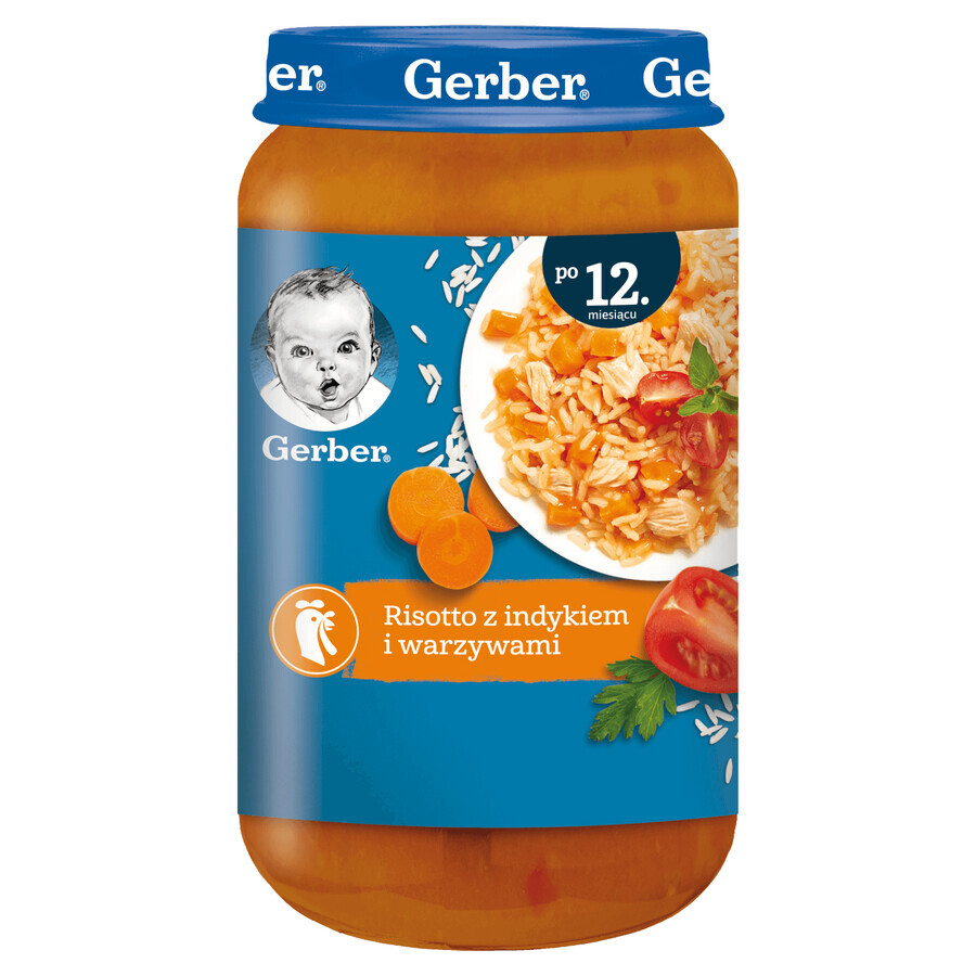 Gerber Junior, Cena risotto con tacchino e verdure, dopo 12 mesi, 250 g