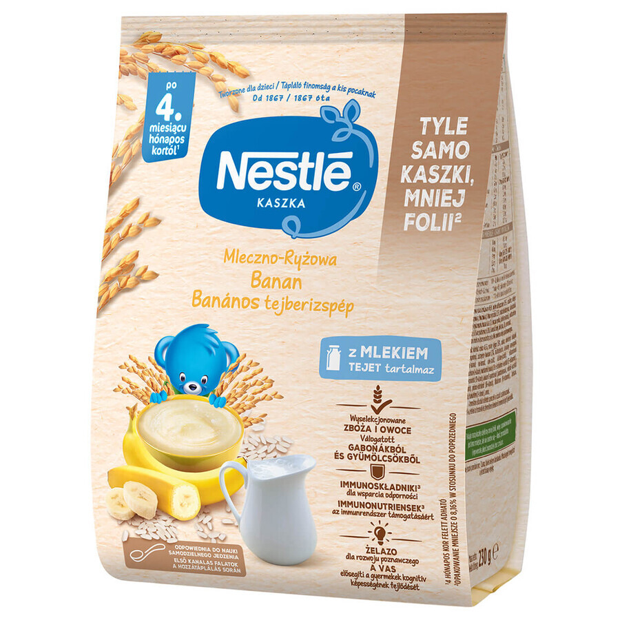 Nestle cereal with milk and rice, bananas, gluten-free, after 4 months, 230 g