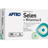 Apteo Sélénium + Vitamine E, 100 comprimés