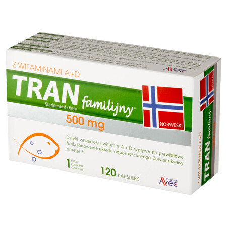 Avec Pharma Family Tranium avec vitamines A + D, 120 gélules