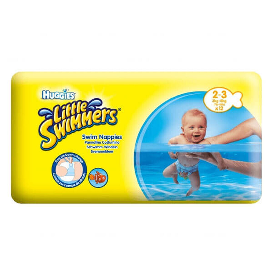 Huggies Little Swimmers, culotte de bain, Where's Dory, taille 2-3, 3-8 kg, 12 pièces