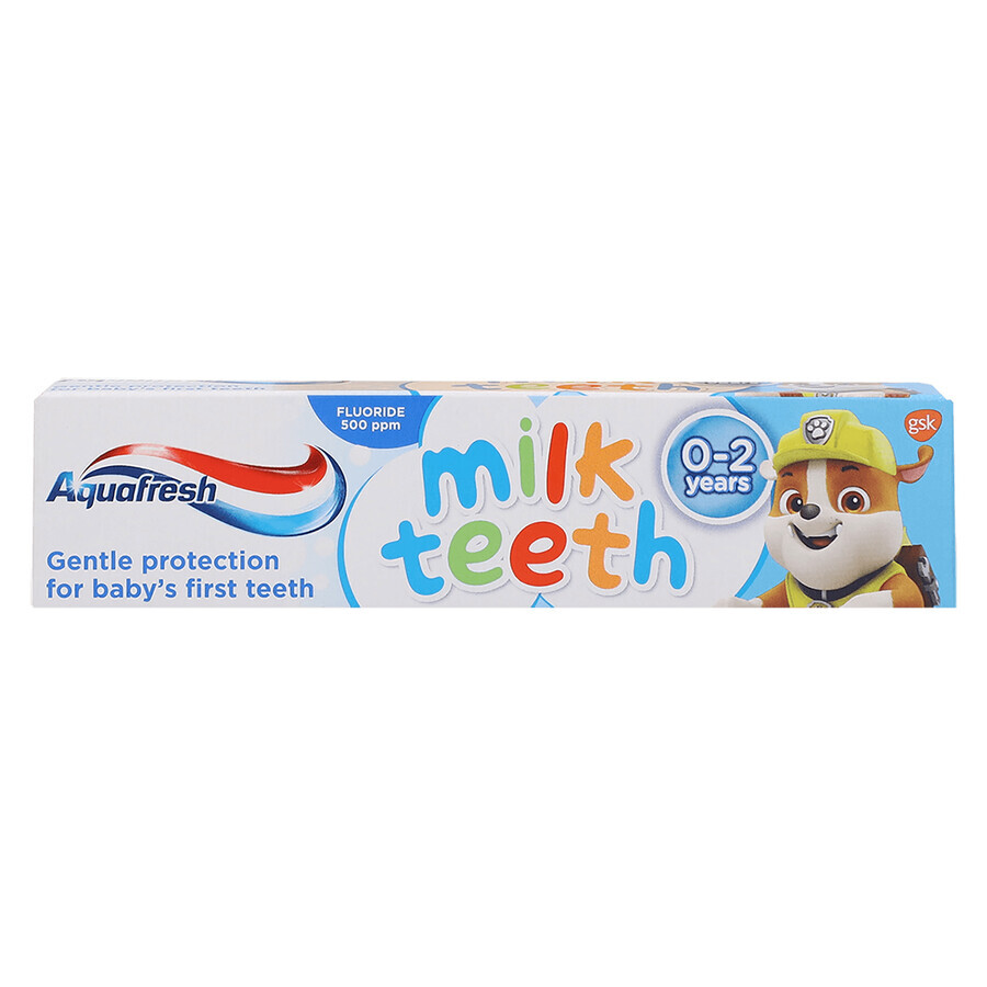 Aquafresh Milk Teeth, dentifrice pour enfants, 0-2 ans, 50 ml