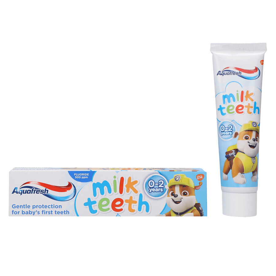 Aquafresh Milk Teeth, dentifrice pour enfants, 0-2 ans, 50 ml