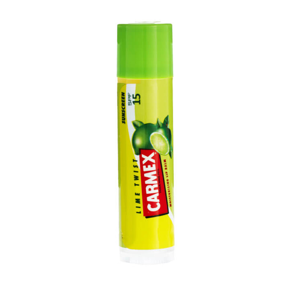 Carmex Lime Twist, baume à lèvres en stick, SPF 15, 4.25 g