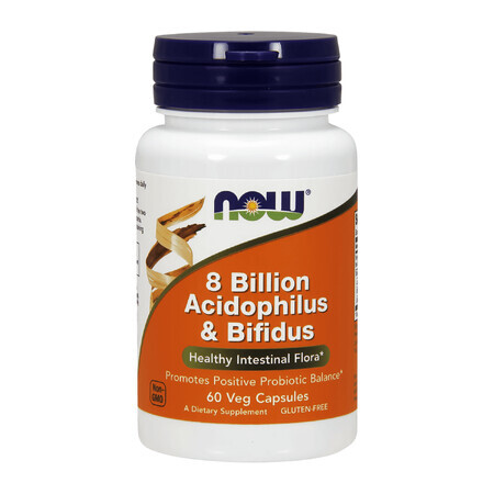 Now Foods 8 Billion Acidophilus &amp; Bifidus, 60 capsules