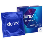 Durex Classic, préservatifs classiques lisses, 3 pièces