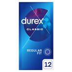 Durex Classic, préservatifs classiques lisses, 12 pièces