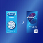 Durex Classic, préservatifs classiques lisses, 12 pièces