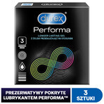 Durex Performa, condooms met verlengend glijmiddel, 3 stuks