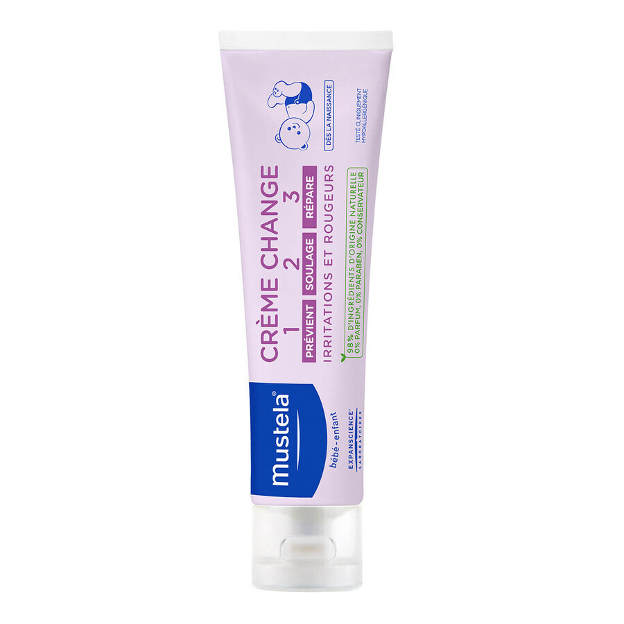 Mustela Bebe Enfant, crème à langer 1-2-3, dès la naissance, 50 ml