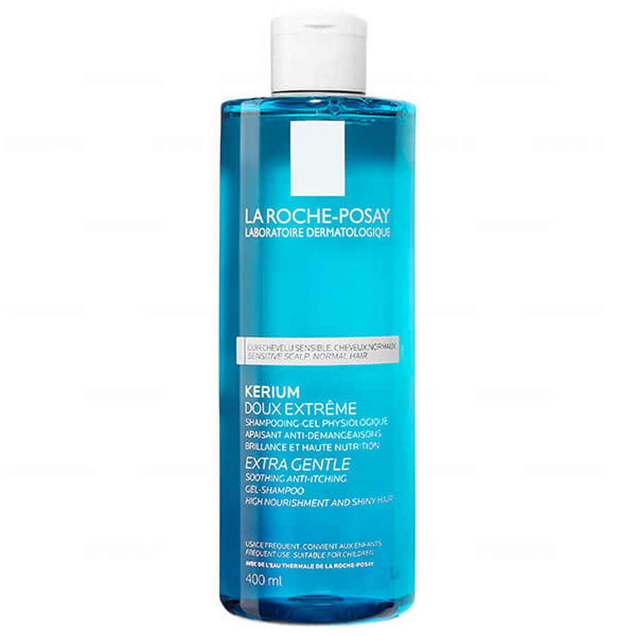 La Roche-Posay Kerium, shampooing extrêmement doux pour cuir chevelu sensible, 400 ml