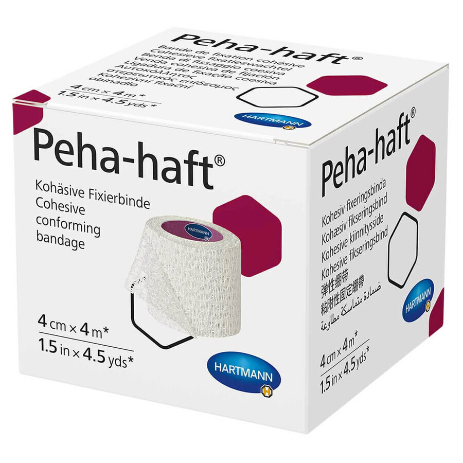 Peha-haft, elastic support band, 4 cm x 4 m, 1 pc