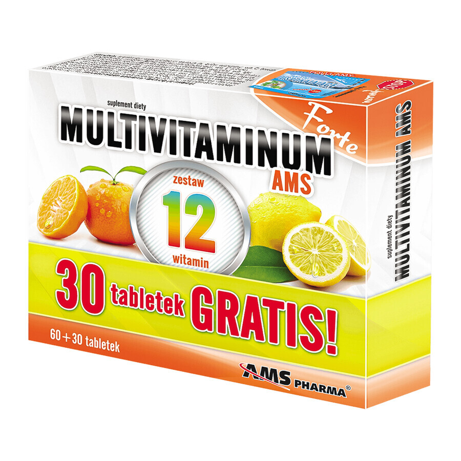 Multivitaminum AMS Forte, 60 compresse + 30 compresse in omaggio