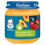 Gerber dessert, apple mousse with peaches, after 4 months, 125 g